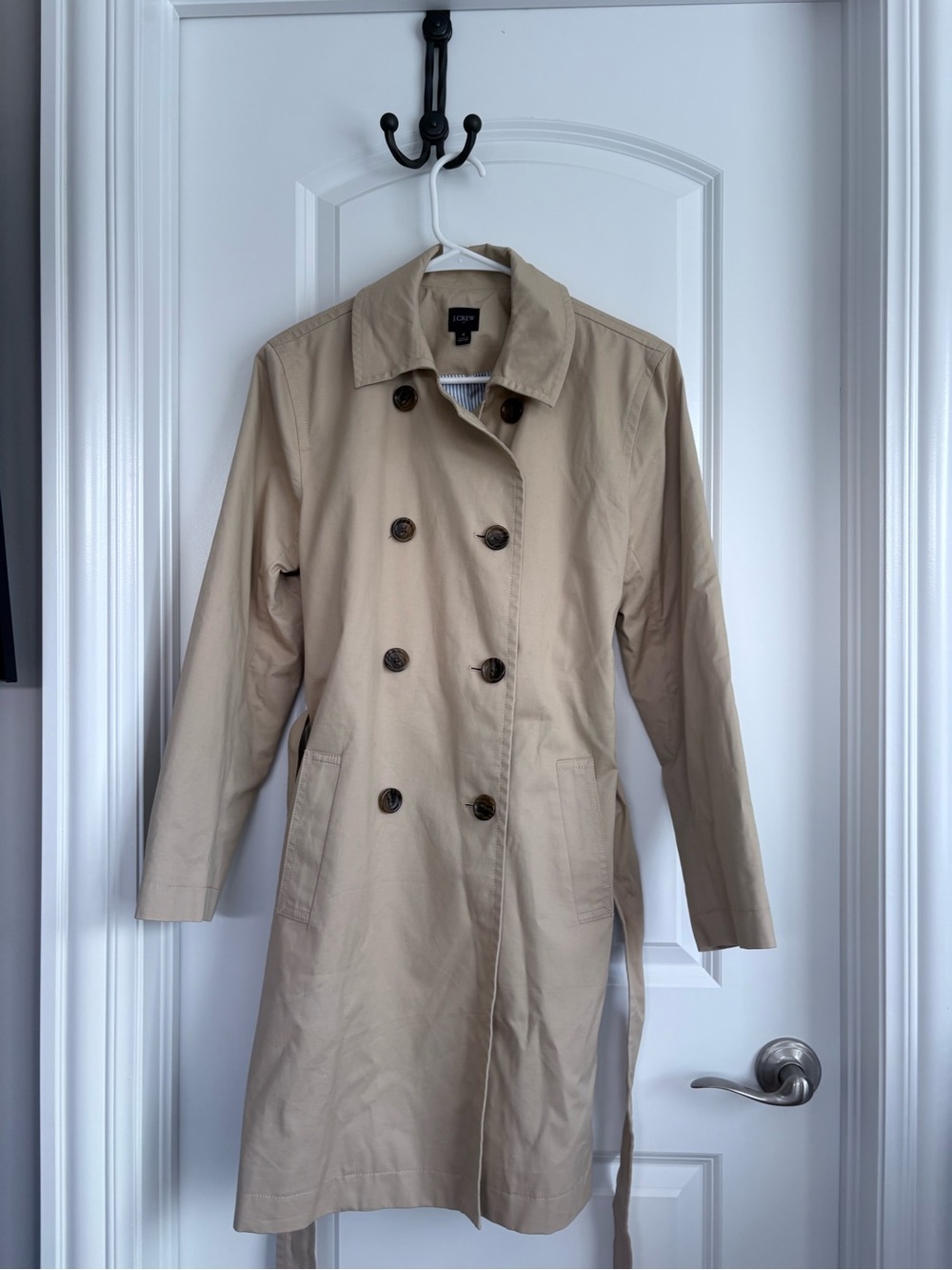 J. Crew Factory Beige Double-Breasted Trench Coat